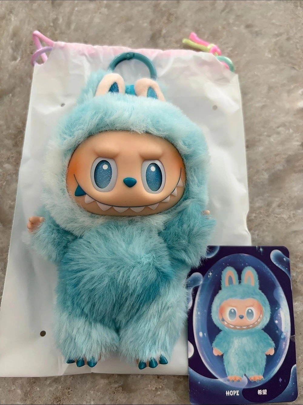 POP MART The Monsters Big into Energy Hope Blue Plush Pendant